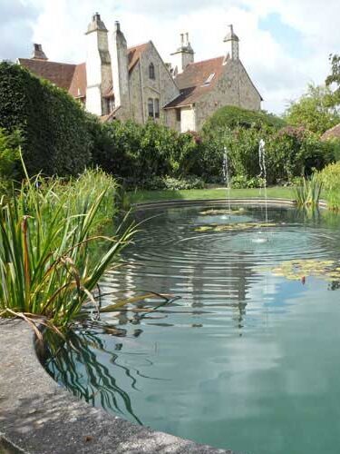 Swimming pool conversion to a pond, Hampshire